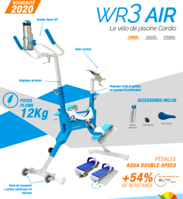 Vélo de piscine cardio WR 3 AIR