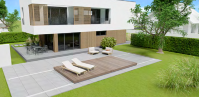 Terrasses mobiles Flat WaluDeck 6,32m x 3,47m Piscine