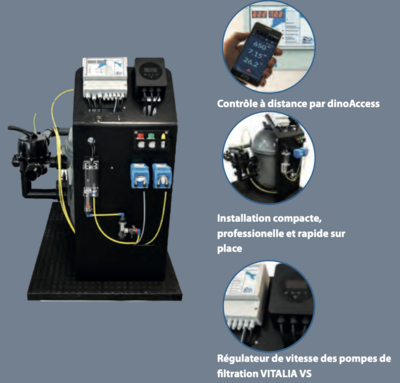 Système de traitement de l’eau Piscine “tout-en-un” dinotec Watercom VITALIA