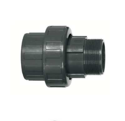 Raccord en PVC dim:50mm x 1 1/2&quot; male