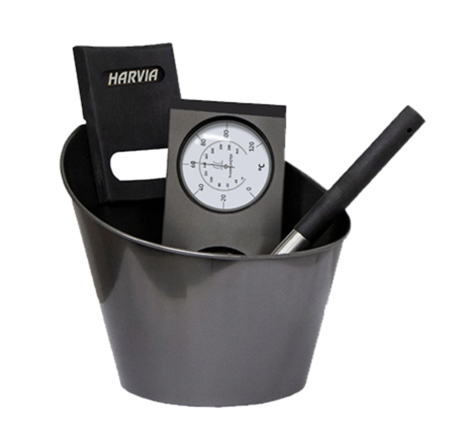Kit d&#39;accessoire pour sauna traditionnel Noir