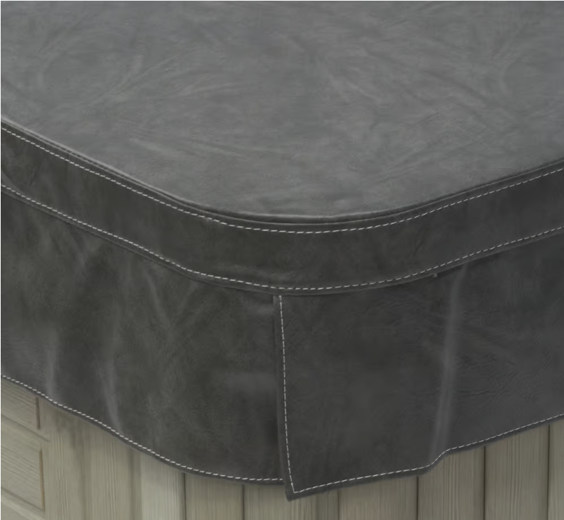 Couverture Spas 224cm x 224cm Angle R.18cm​​​, Couleur:: Charcoal Vinyle Art:88-88-R7_DG