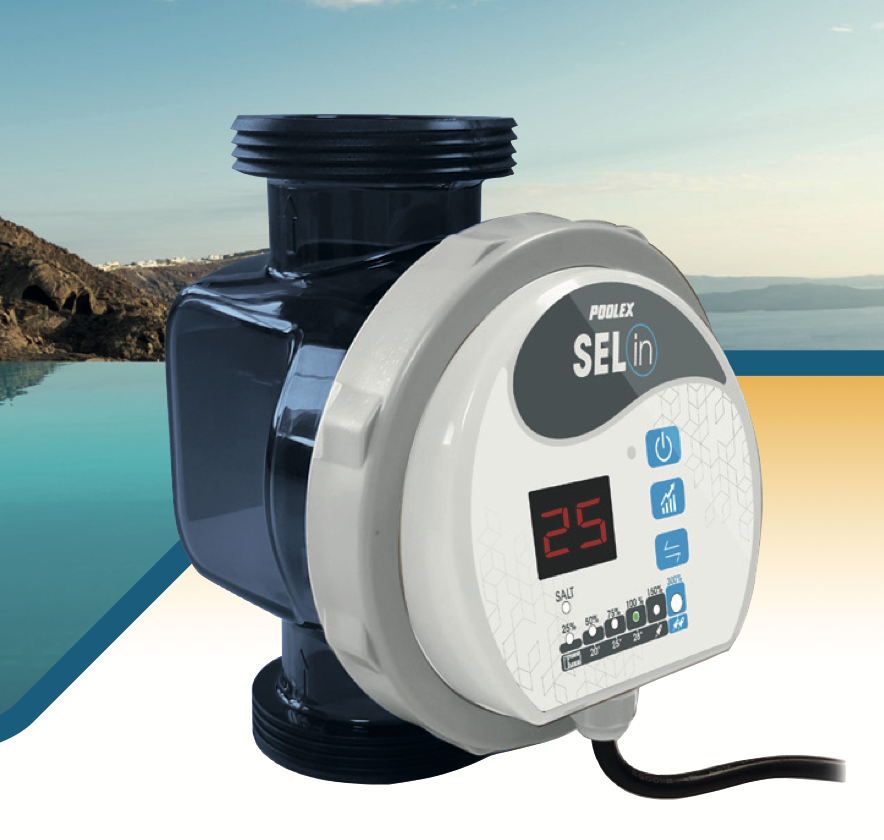 Électrolyseur au Sel piscine compact SEL IN jusqu&#39;à 90m3, Piscine en Volume:: Modèle 20 pour Piscine 20m3 Art:CL-SL20