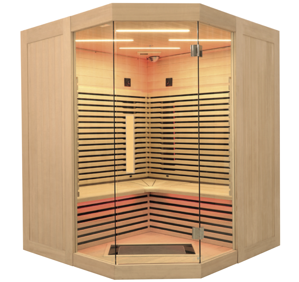 Sauna Infrarouge Swiss Kanopée d&#39;angle 3-4 places