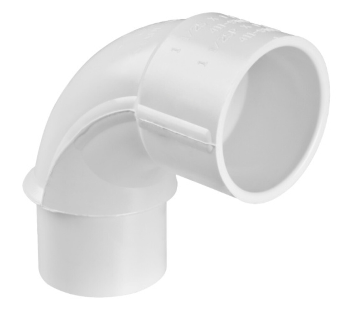 Coude PVC mâle/femelle de 1,5&quot; à 90° 48mm