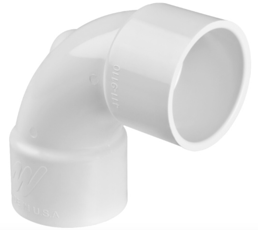 Coude PVC de 1,5&quot; 90° F/F 48mm