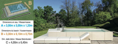 Piscine Dolcevita Divina L.3m x L.5m