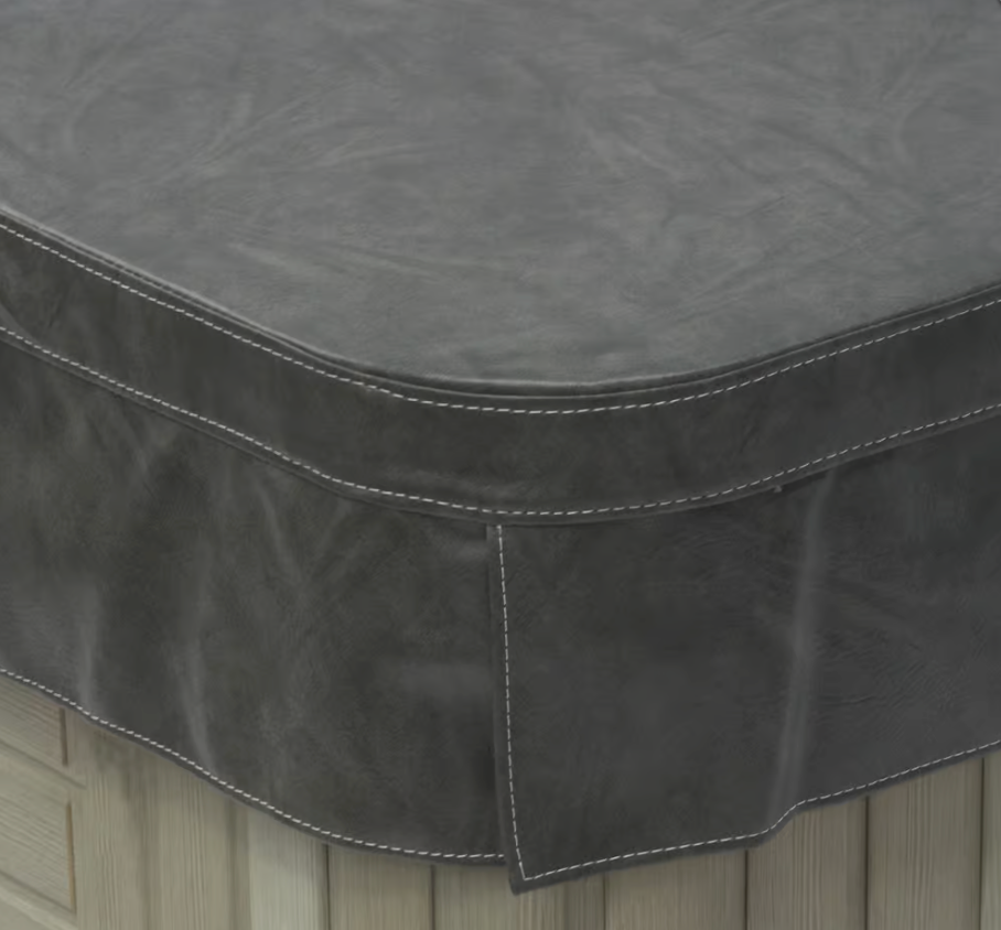 Couverture Spa Dimension One modèle Amore Bay Dim.276cm x 229cm R.56/91.5cm, Couleur couverture: Charcoal Vinyle Art: D1-AB_DG