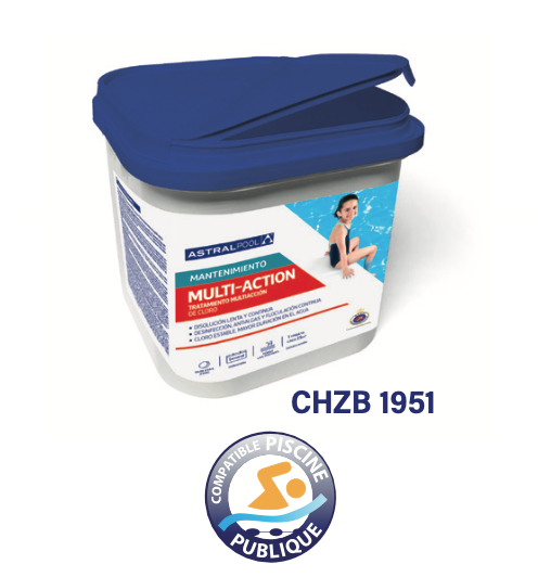 Chlore Multifonctions 250g Tablette Box 1kg