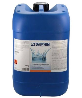 Chlore Liquide Delphin stabilisé avec Anti-calcaire Hypochlorite de sodium 20L piscine