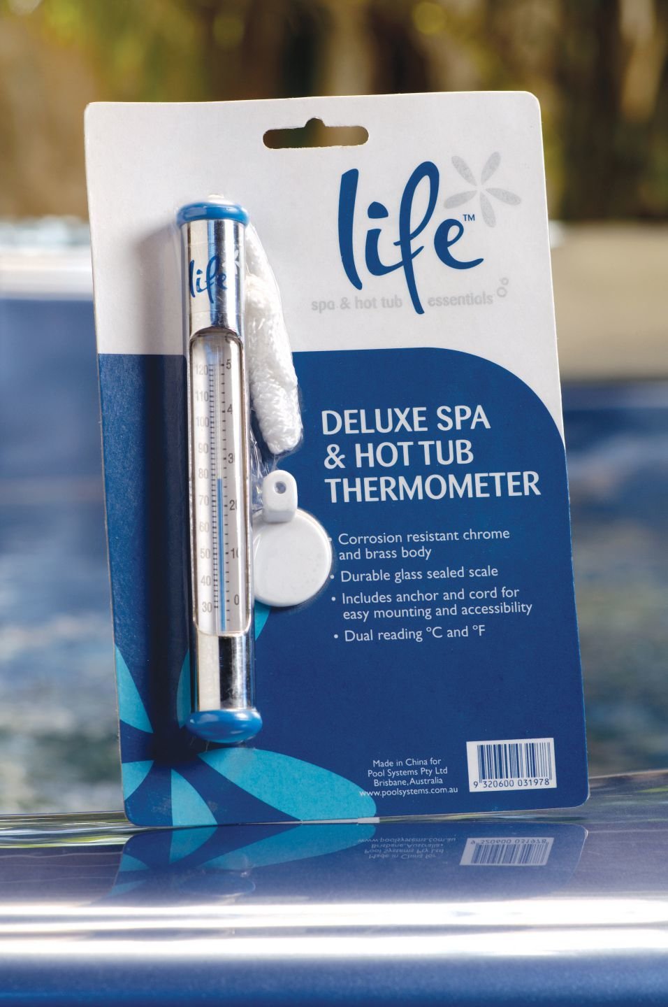 Thermomètre en chrome flottant piscine spa