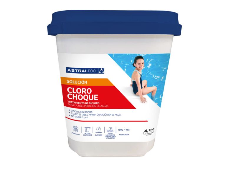 Chlore Choc Di-chlore granulés 1kg 55% Chlore