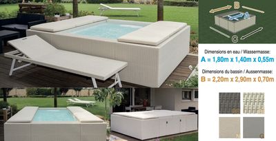 Piscine PLAYA TWIN 2.20m x 2.90m H.70cm