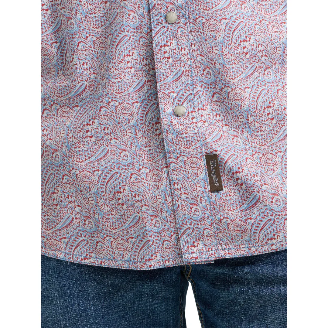 Men's Wrangler Retro® Premium Western Snap Printed Shirt Americana Paisley - 112378796