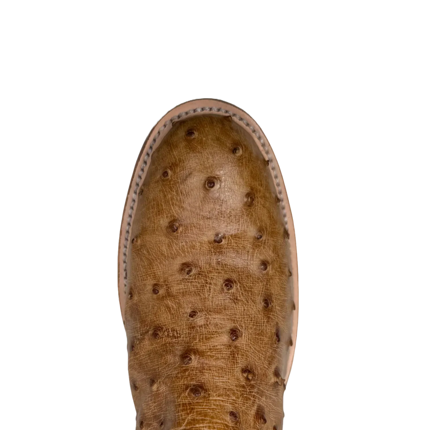 Men's Cowtown Ostrich Tan &amp; Dark Brown Western Boots U77