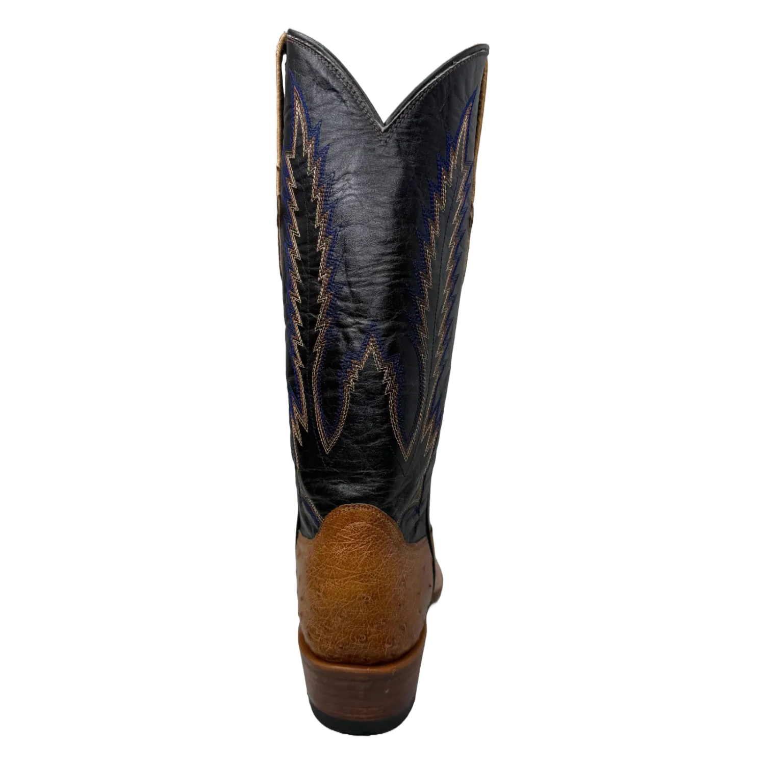 Men's Cowtown Ostrich Tan &amp; Dark Brown Western Boots U77