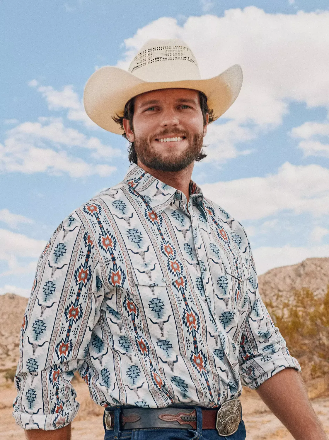Men's Checotah® Long Sleeve Western Snap Printed Shirt 112374908