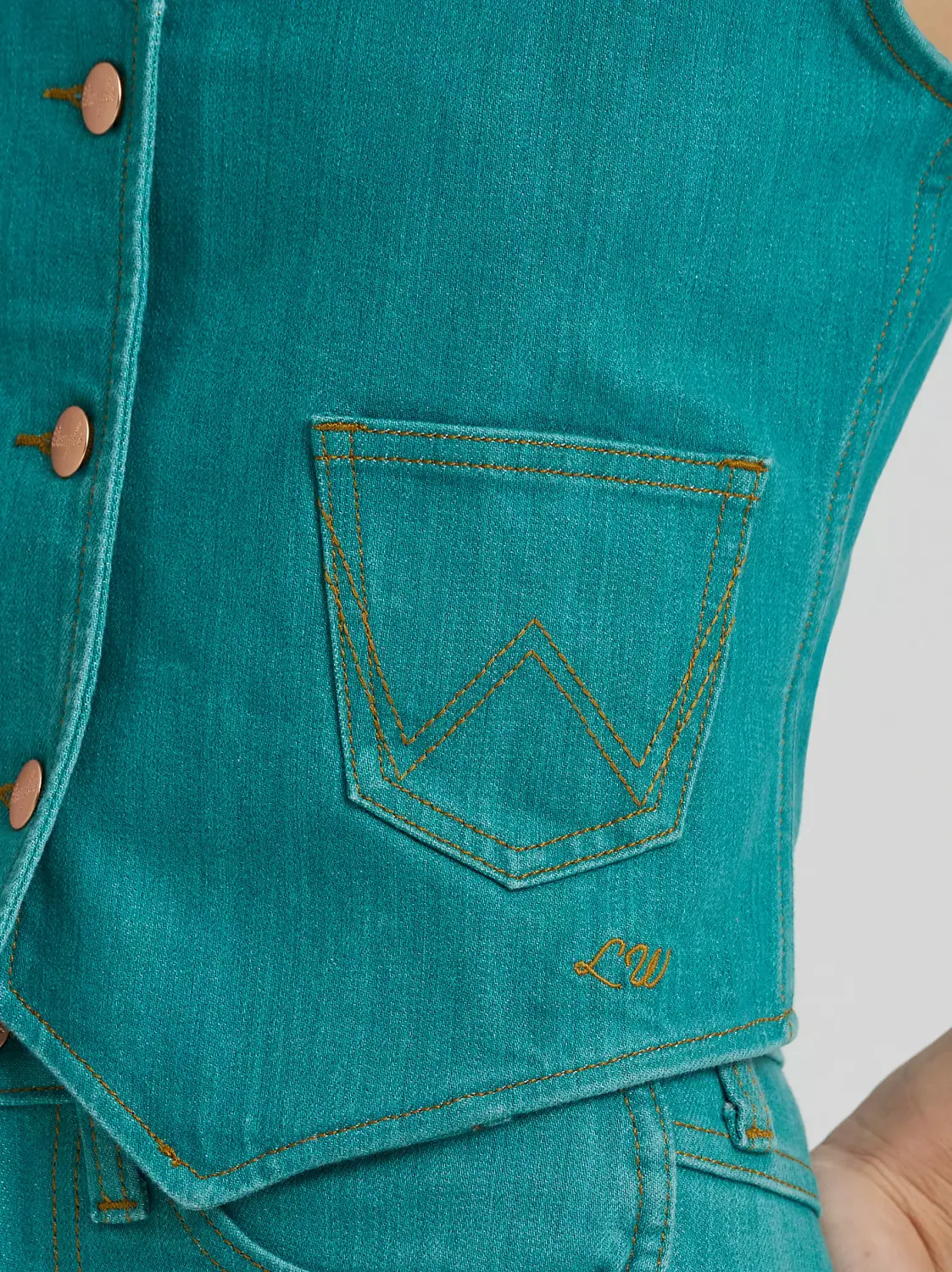 Wrangler® X Lainey Wilson Denim Vest 112375558