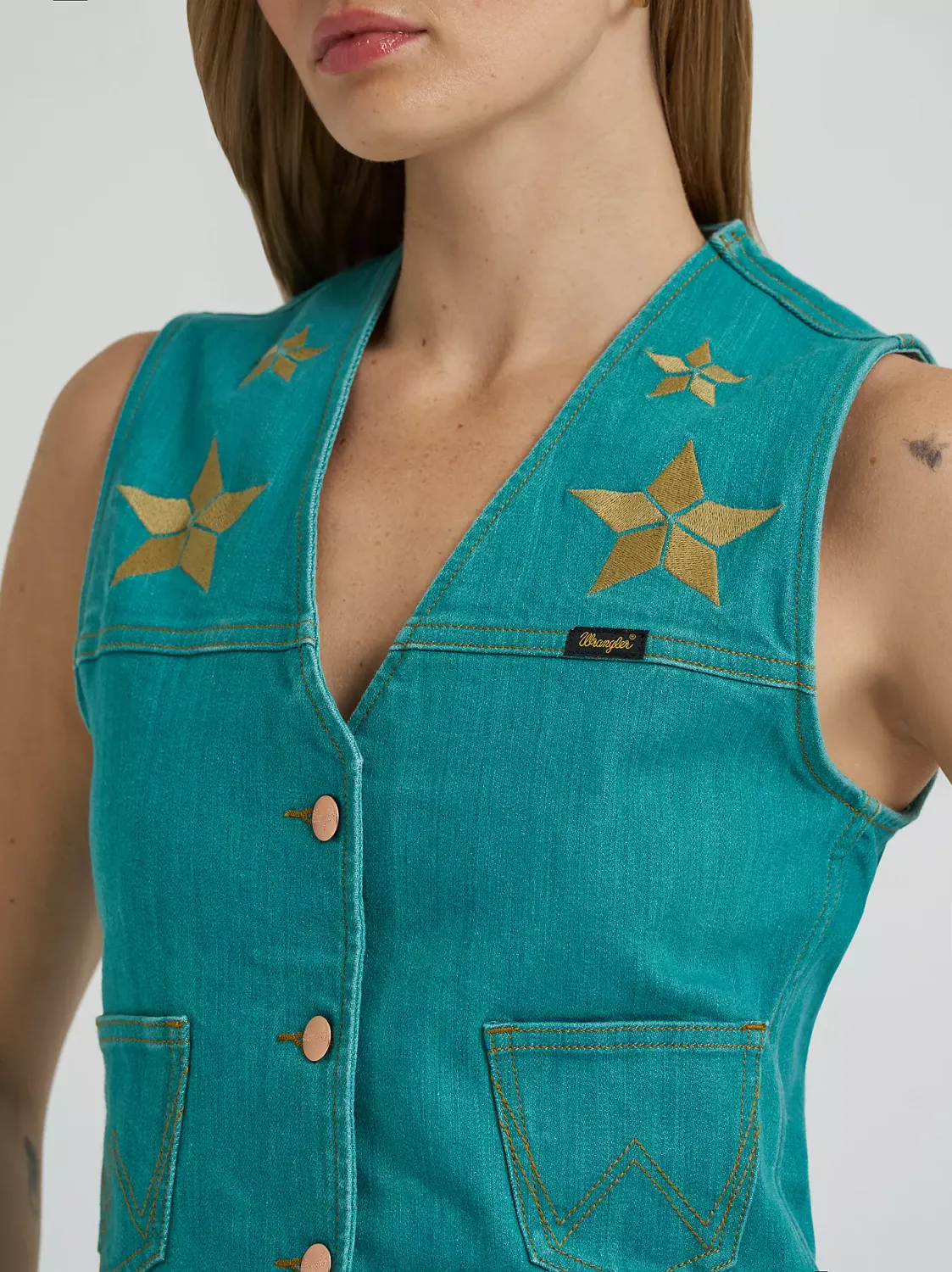 Wrangler® X Lainey Wilson Denim Vest 112375558