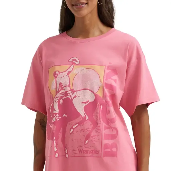 Women's Wrangler Buckin Bronco Oversized Tee 112373007