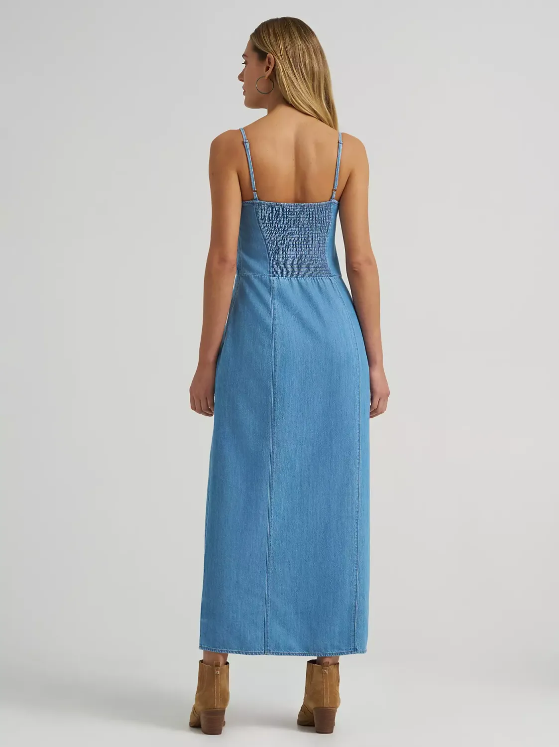 Women's Wrangler Denim Slit Front Maxi Dress 112375237