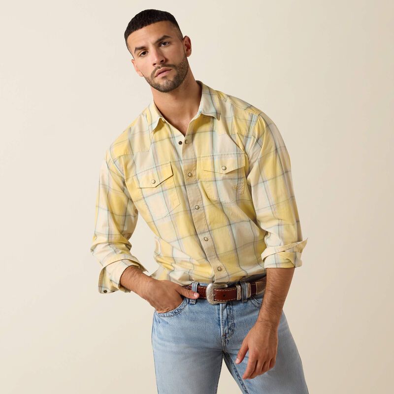 Men's Ariat Retro Hux Fitted Snap Shirt 10071644