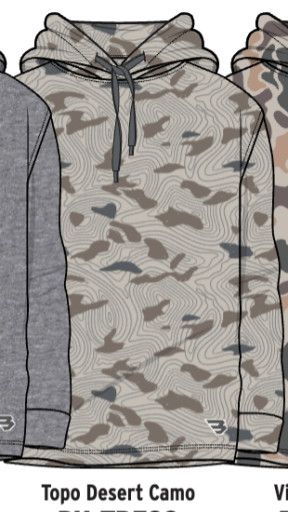 Burlebo Performance Hoodie - Topo Desert Camo, Color: TOP DESERT CAMO, Size: Medium