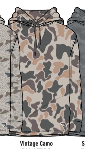 Burlebo Performance Hoodie - Vintage Camo, Color: VINTAGE CAMO, Size: Medium