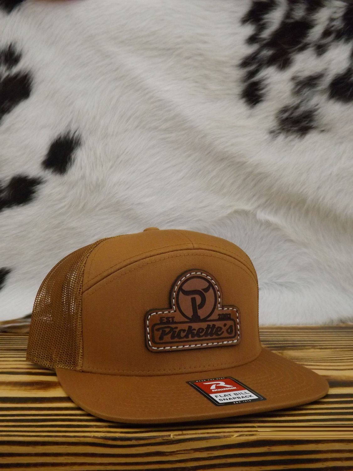 Pickette's Richardson 7 Panel Hat Leather Patch 1