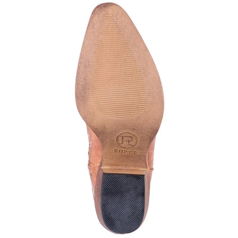 Roper Footwear Women's Faux Leather Tan Vamp 16in  3797