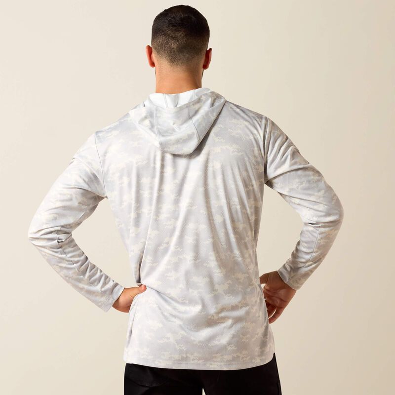 Men's Rebar Sunblocker Printed Craft Hooded Long Sleeve T-Shirt 10071659