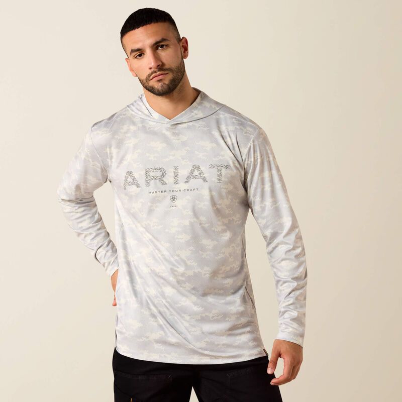 Men's Rebar Sunblocker Printed Craft Hooded Long Sleeve T-Shirt 10071659