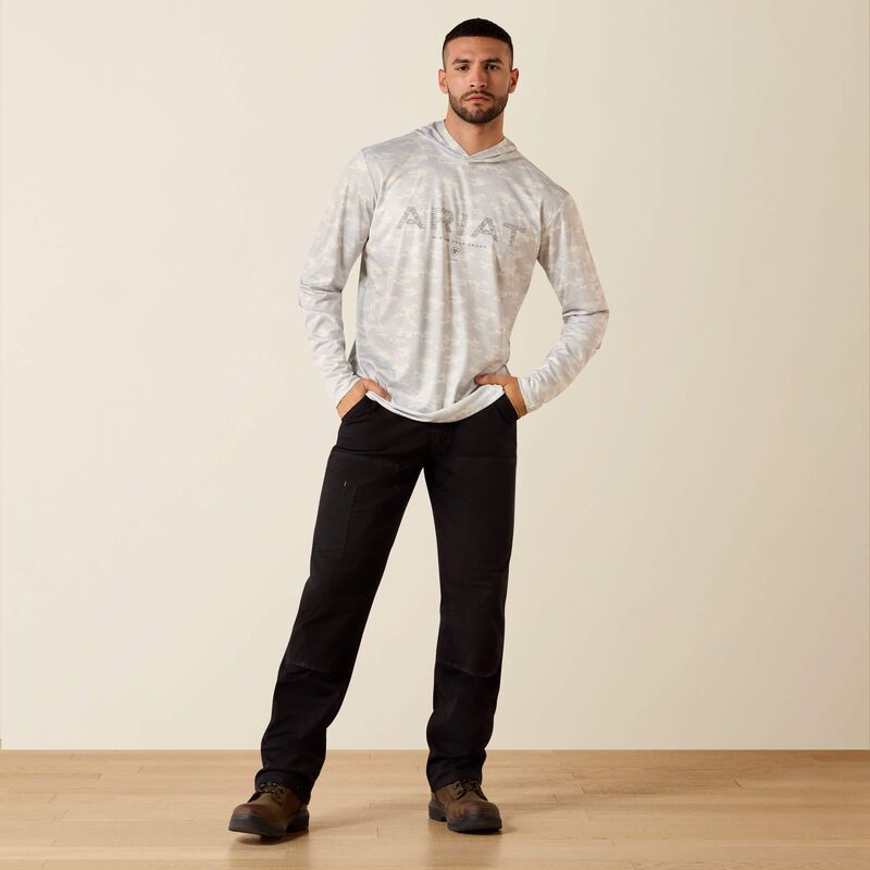 Men's Rebar Sunblocker Printed Craft Hooded Long Sleeve T-Shirt 10071659