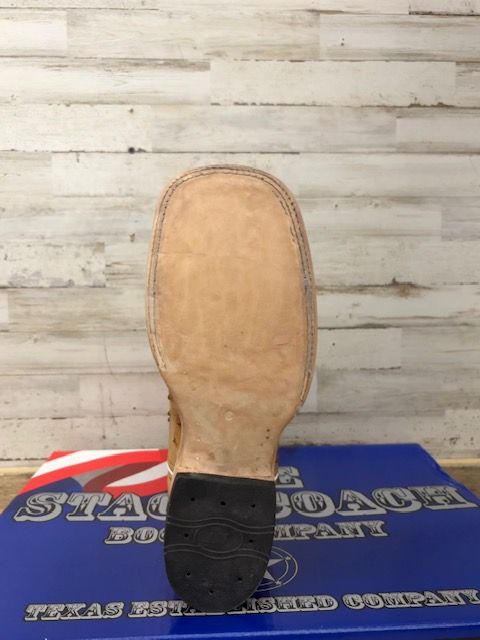 Men's Stage Coach Boot Ostrich Tabaco