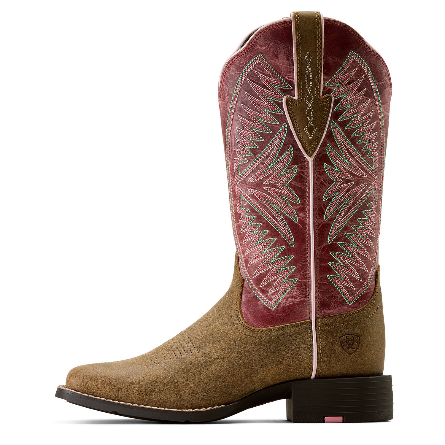 Women's Ariat Round Up Ruidoso Wide Square Toe Western Boot 10074331