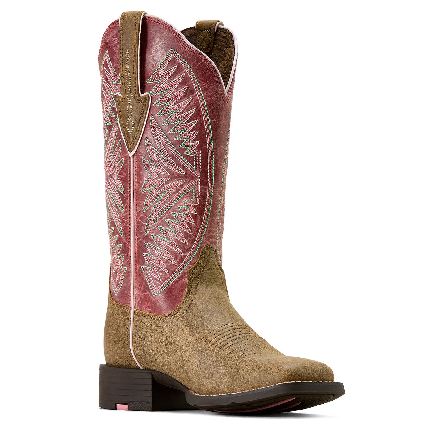 Women's Ariat Round Up Ruidoso Wide Square Toe Western Boot 10074331