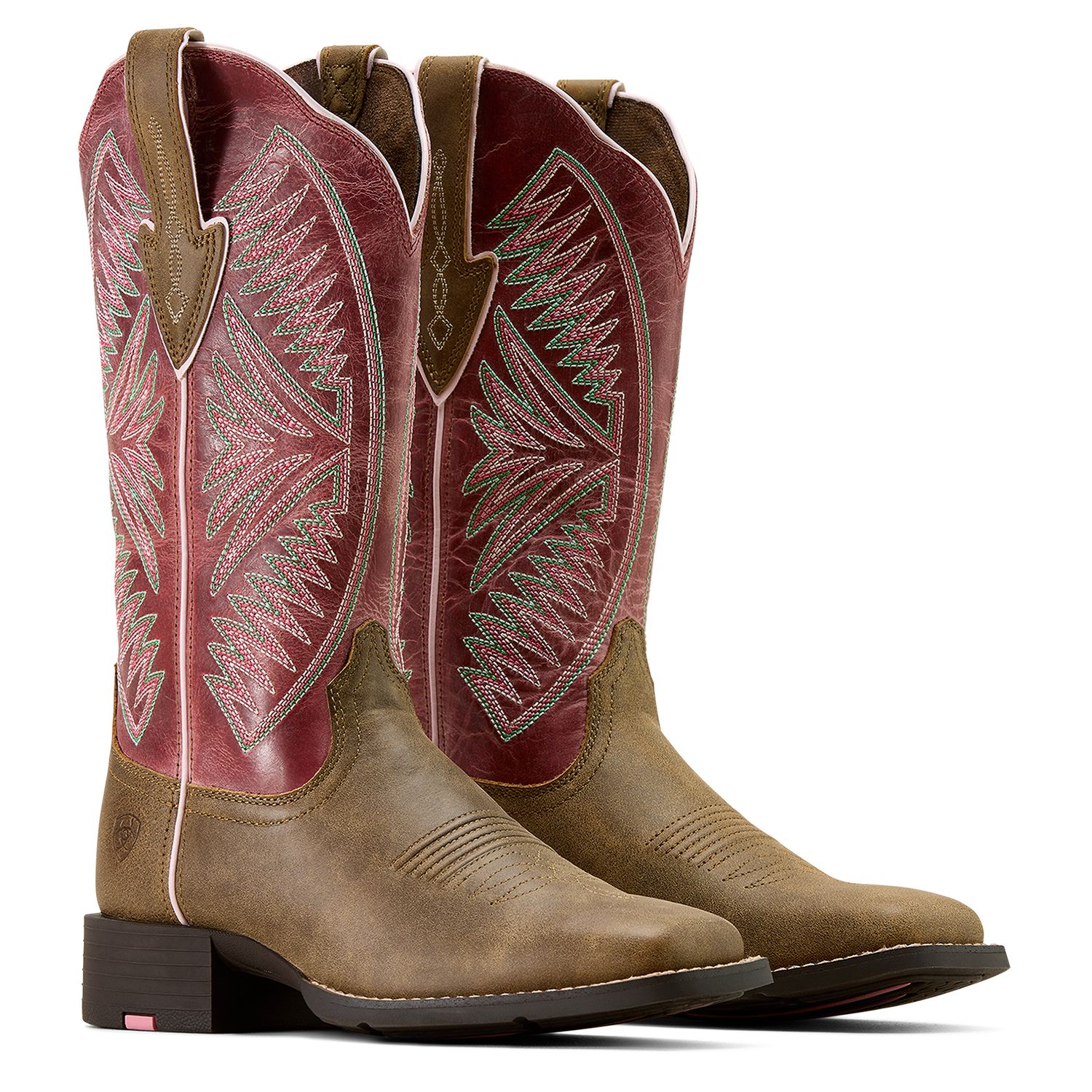 Women's Ariat Round Up Ruidoso Wide Square Toe Western Boot 10074331