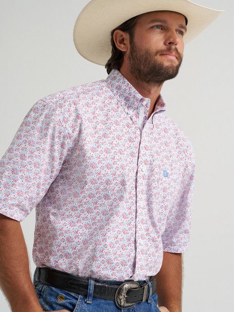 Men's Wrangler George Strait Blue/Red Print 112379061