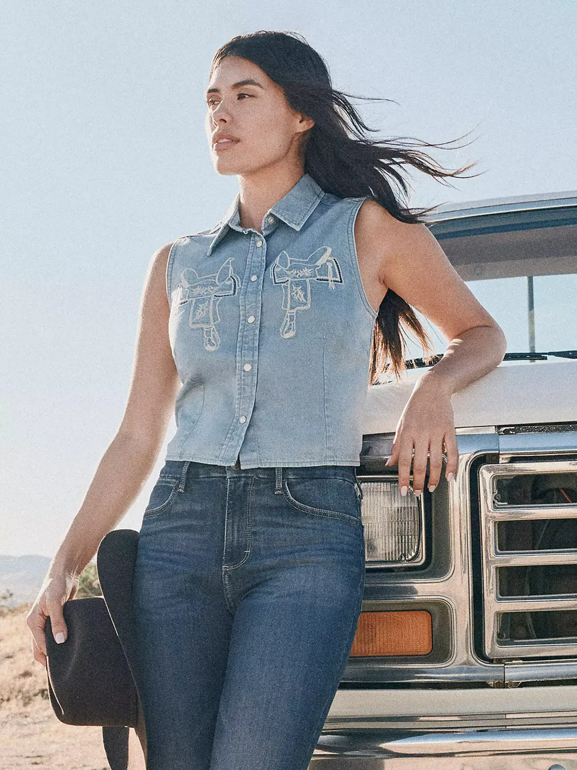 Wrangler Retro® Americana Sleeveless Snap Shirt 112379487