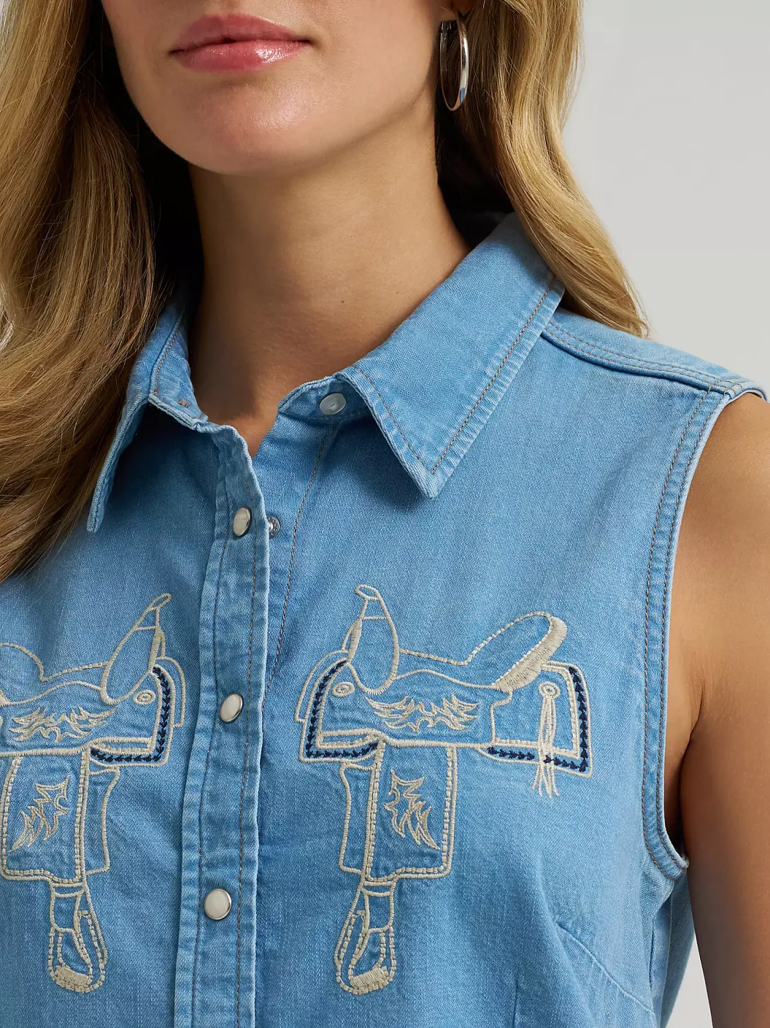 Wrangler Retro® Americana Sleeveless Snap Shirt 112379487