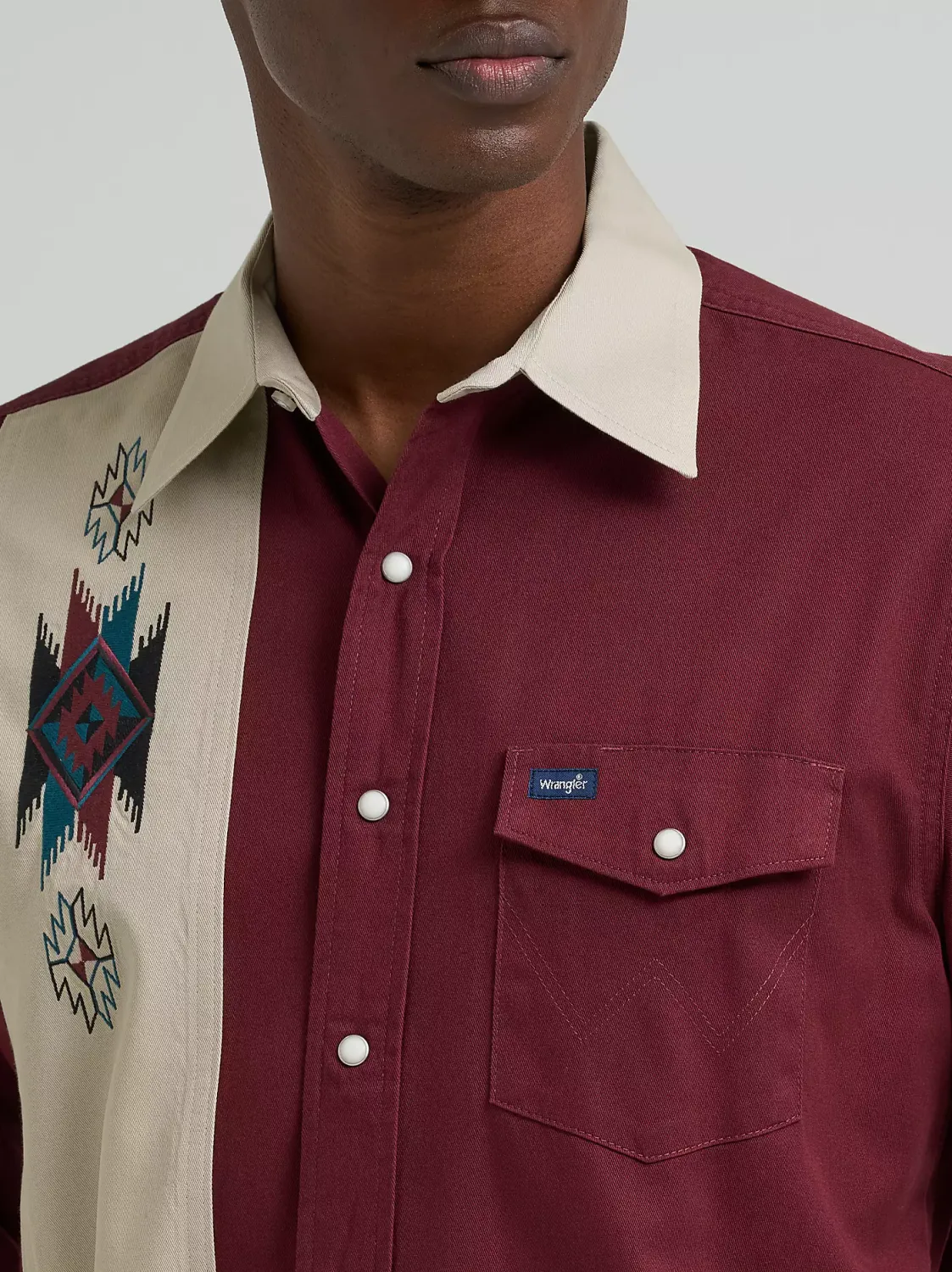 Wrangler Vintage-Inspired Contrast Band Snap Shirt 112382000