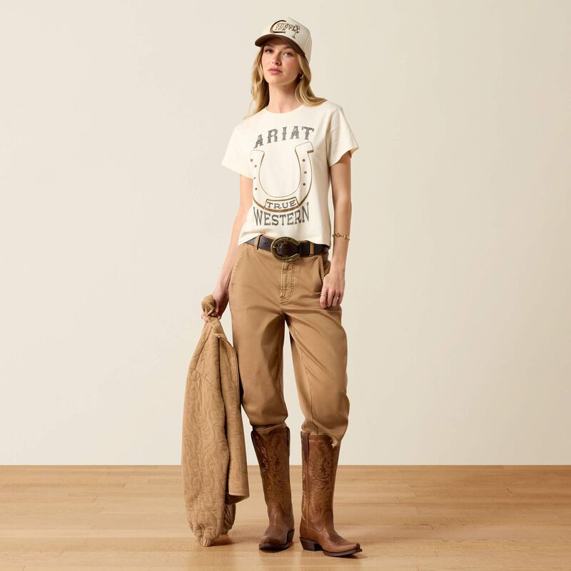 Ariat Women's True West T-Shirt NATURAL 10082163