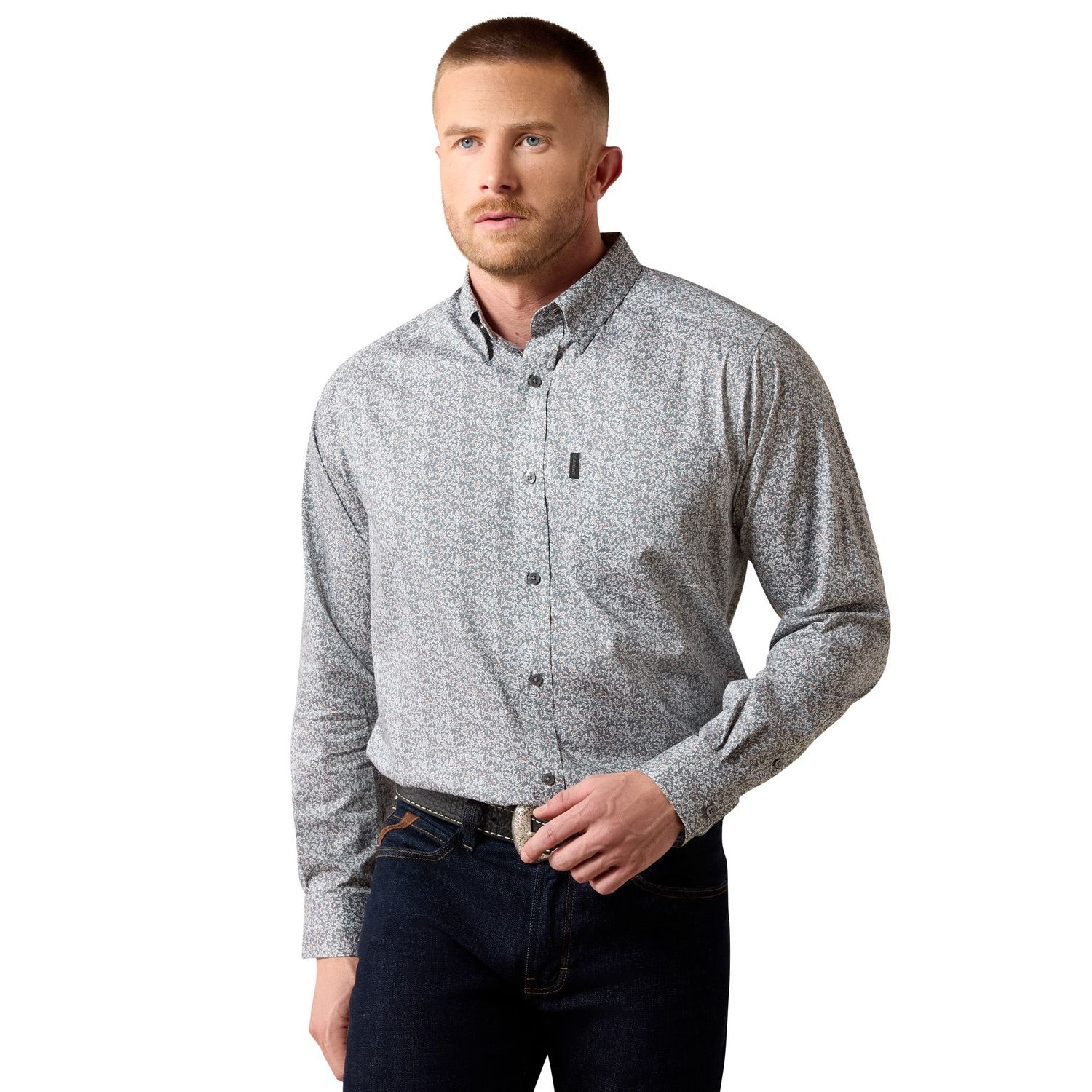 Ariat Men's Everything Quiet Shade Vine Print Classic Fit 10079707
