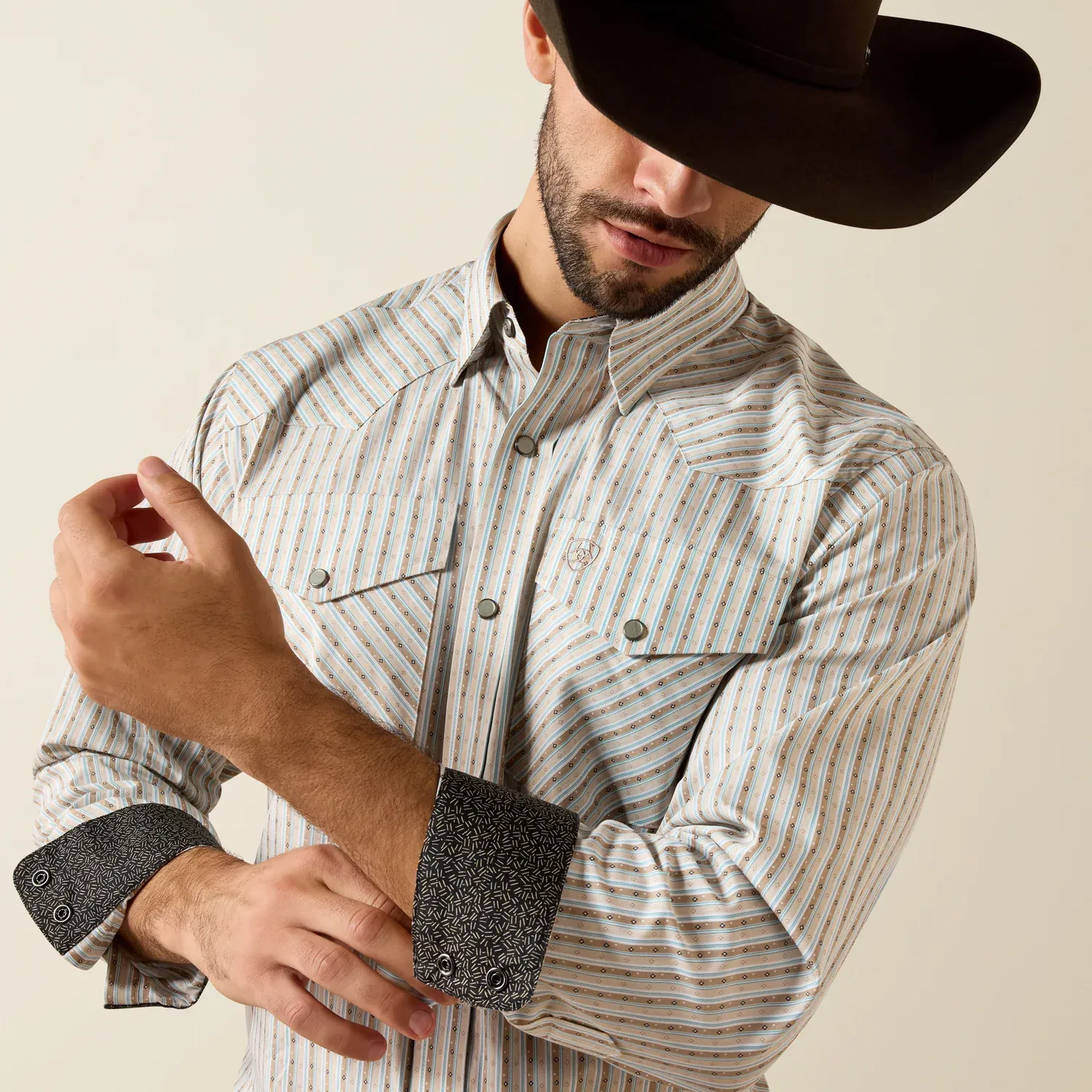 Men's Ariat Wrinkle Free Burnard Classic Fit Snap Shirt 10079437