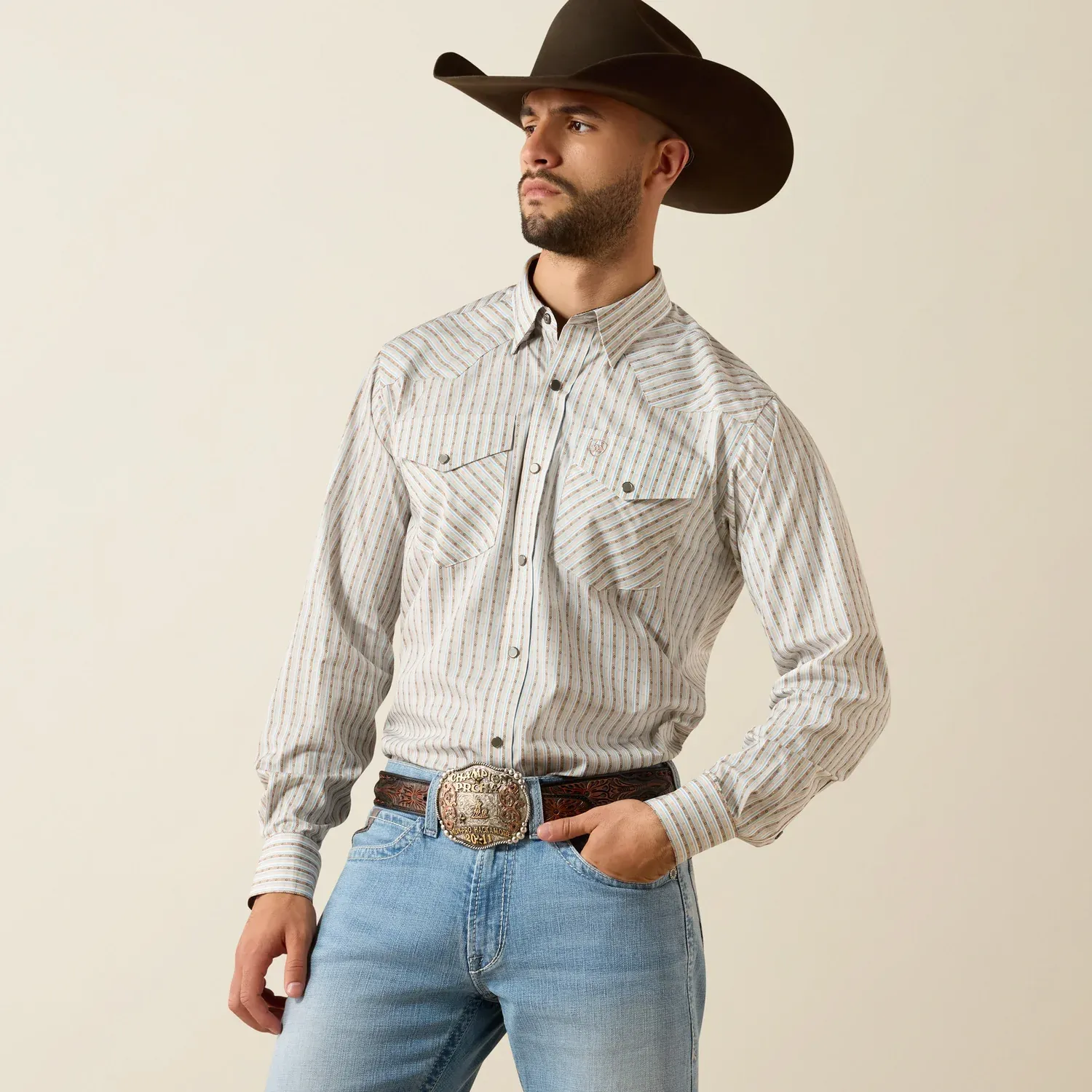 Men's Ariat Wrinkle Free Burnard Classic Fit Snap Shirt 10079437