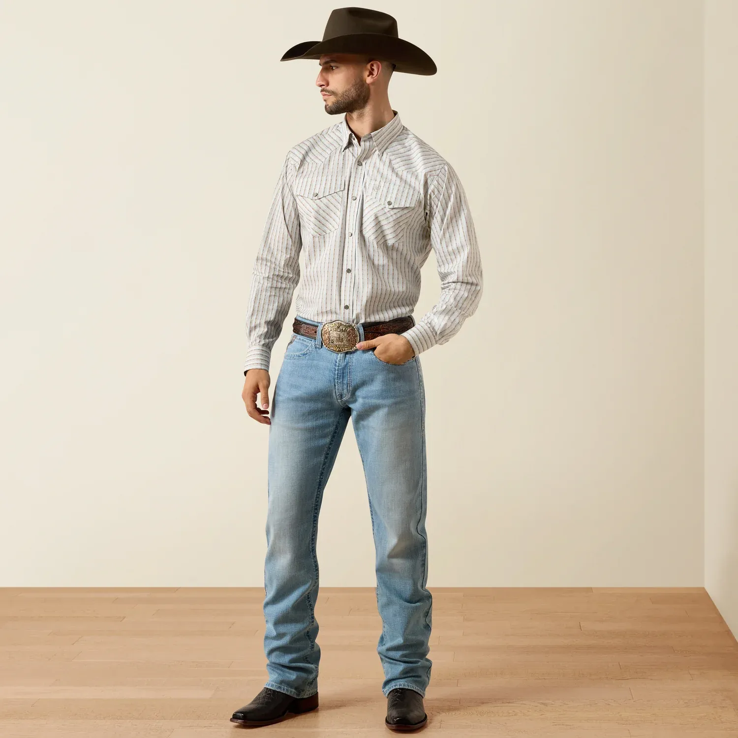 Men's Ariat Wrinkle Free Burnard Classic Fit Snap Shirt 10079437