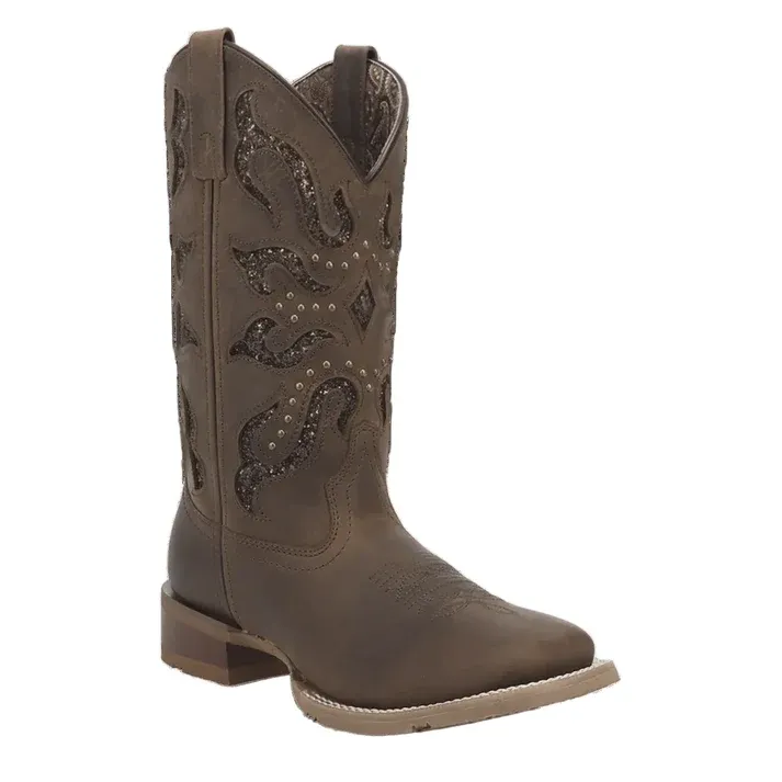 Laredo Women's Lonestar Lace Square Toe Cowgirl Boots 2034