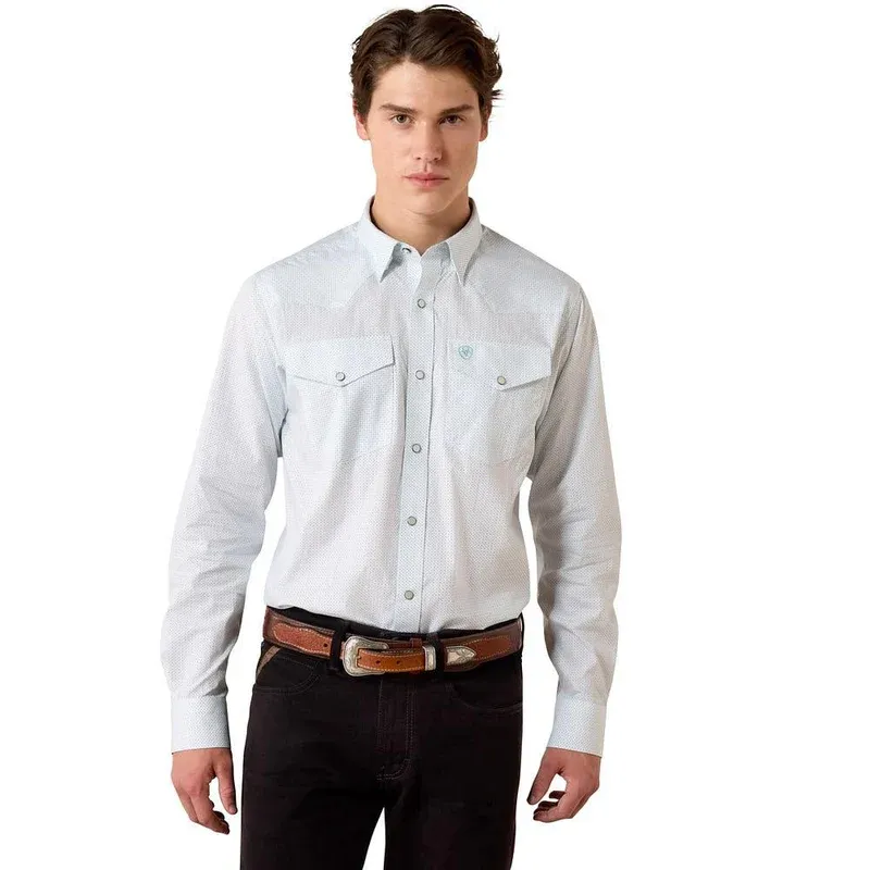 Ariat Men's Wrinkle Free Brennon Geo Print Shirt 10079418