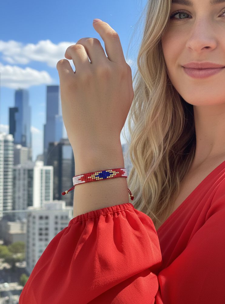 Bransoletka z zapięciem makramowym