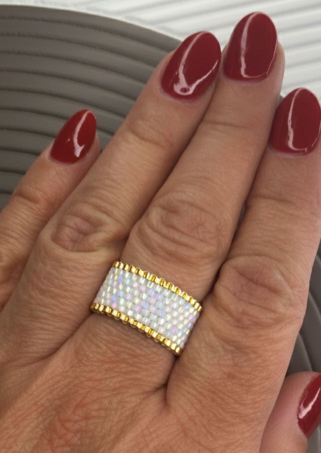 Elastyczny pierścionek Miyuki, rozm. 30